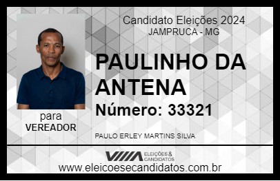 Candidato PAULINHO DA ANTENA 2024 - JAMPRUCA - Eleições