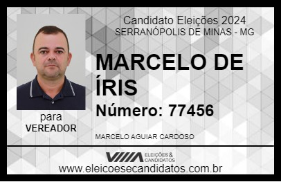 Candidato MARCELO DE ÍRIS 2024 - SERRANÓPOLIS DE MINAS - Eleições