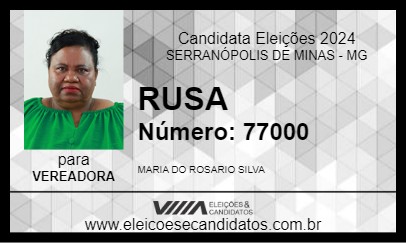 Candidato RUSA 2024 - SERRANÓPOLIS DE MINAS - Eleições