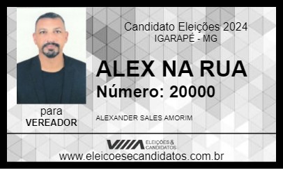 Candidato ALEX NA RUA 2024 - IGARAPÉ - Eleições