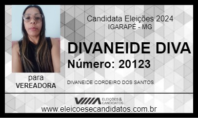 Candidato DIVANEIDE DIVA 2024 - IGARAPÉ - Eleições