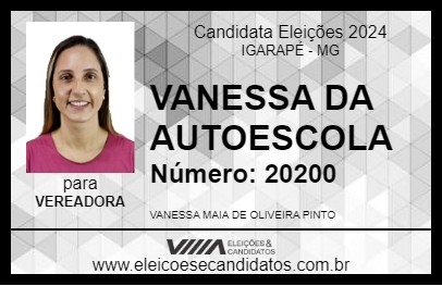 Candidato VANESSA DA AUTOESCOLA 2024 - IGARAPÉ - Eleições