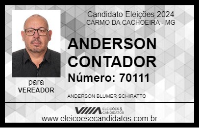 Candidato ANDERSON CONTADOR 2024 - CARMO DA CACHOEIRA - Eleições