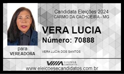 Candidato VERA LUCIA 2024 - CARMO DA CACHOEIRA - Eleições