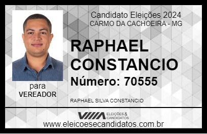 Candidato RAPHAEL CONSTANCIO 2024 - CARMO DA CACHOEIRA - Eleições