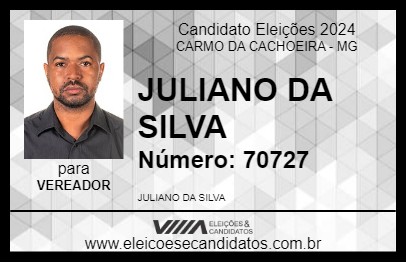 Candidato JULIANO DA SILVA 2024 - CARMO DA CACHOEIRA - Eleições