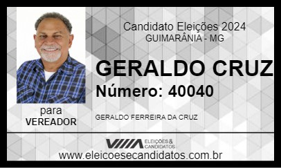 Candidato GERALDO CRUZ 2024 - GUIMARÂNIA - Eleições