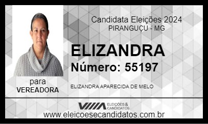 Candidato ELIZANDRA 2024 - PIRANGUÇU - Eleições