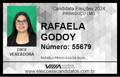 Candidato RAFAELA GODOY 2024 - PIRANGUÇU - Eleições