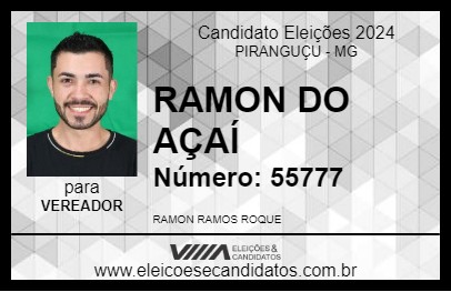 Candidato RAMON DO AÇAÍ 2024 - PIRANGUÇU - Eleições