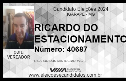 Candidato RICARDO DO ESTACIONAMENTO 2024 - IGARAPÉ - Eleições