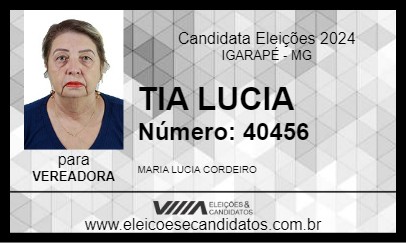 Candidato TIA LUCIA 2024 - IGARAPÉ - Eleições