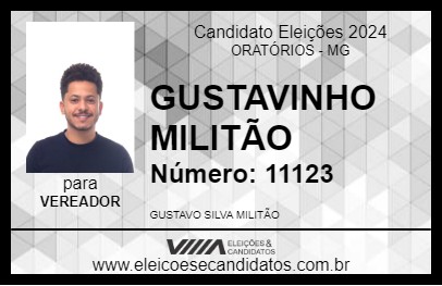 Candidato GUSTAVINHO MILITÃO 2024 - ORATÓRIOS - Eleições