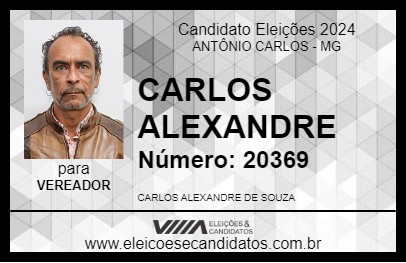 Candidato CARLOS ALEXANDRE 2024 - ANTÔNIO CARLOS - Eleições