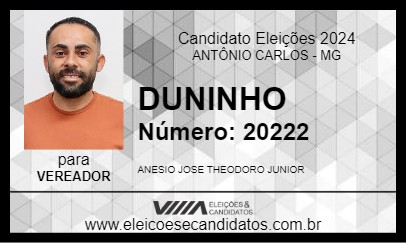 Candidato DUNINHO 2024 - ANTÔNIO CARLOS - Eleições