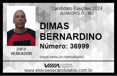 Candidato DIMAS BERNARDINO 2024 - ALVINÓPOLIS - Eleições