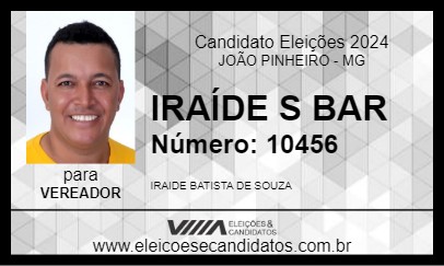 Candidato IRAÍDE S BAR 2024 - JOÃO PINHEIRO - Eleições