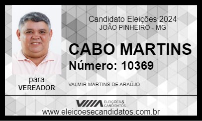 Candidato CABO MARTINS  2024 - JOÃO PINHEIRO - Eleições