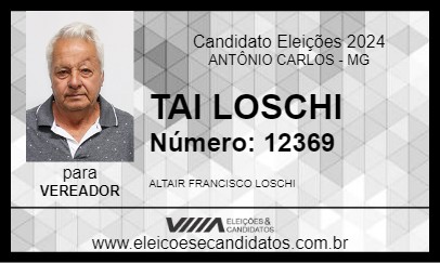 Candidato TAI LOSCHI 2024 - ANTÔNIO CARLOS - Eleições