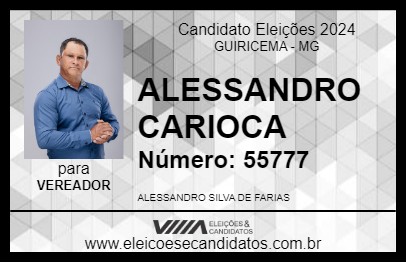 Candidato ALESSANDRO CARIOCA 2024 - GUIRICEMA - Eleições