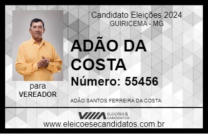 Candidato ADÃO DA COSTA 2024 - GUIRICEMA - Eleições