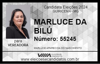 Candidato MARLUCE DA BILÚ 2024 - GUIRICEMA - Eleições