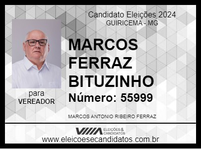 Candidato MARCOS FERRAZ  BITUZINHO 2024 - GUIRICEMA - Eleições