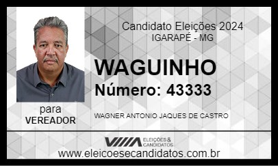 Candidato WAGUINHO 2024 - IGARAPÉ - Eleições