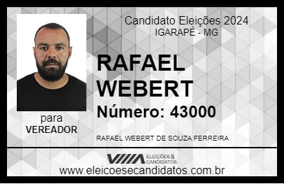 Candidato RAFAEL WEBERT 2024 - IGARAPÉ - Eleições