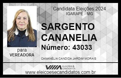 Candidato SARGENTO CANANELIA 2024 - IGARAPÉ - Eleições