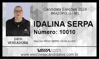 Candidato IDALINA SERPA 2024 - BRAZÓPOLIS - Eleições