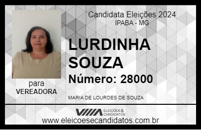 Candidato LURDINHA SOUZA 2024 - IPABA - Eleições