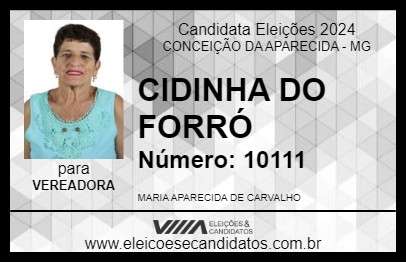 Candidato CIDINHA DO FORRÓ 2024 - CONCEIÇÃO DA APARECIDA - Eleições