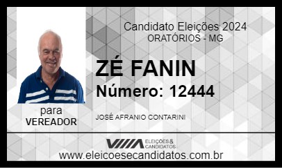 Candidato ZÉ FANIN 2024 - ORATÓRIOS - Eleições