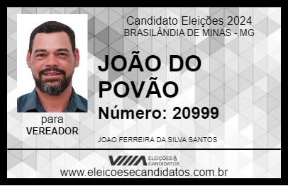 Candidato JOÃO DO POVÃO 2024 - BRASILÂNDIA DE MINAS - Eleições