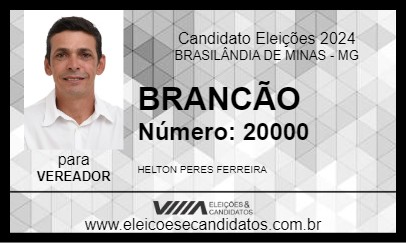 Candidato BRANCÃO 2024 - BRASILÂNDIA DE MINAS - Eleições