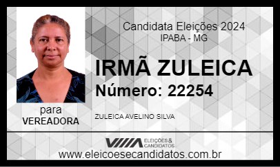 Candidato IRMÃ ZULEICA 2024 - IPABA - Eleições