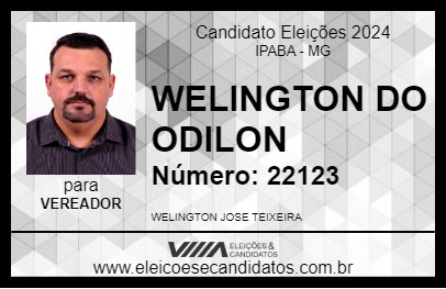 Candidato WELINGTON DO ODILON 2024 - IPABA - Eleições