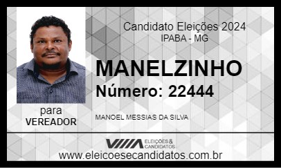 Candidato MANELZINHO 2024 - IPABA - Eleições