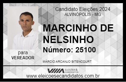 Candidato MARCINHO DE NELSINHO 2024 - ALVINÓPOLIS - Eleições