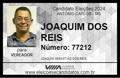 Candidato JOAQUIM DOS REIS 2024 - ANTÔNIO CARLOS - Eleições