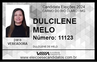 Candidato DULCILENE MELO 2024 - CARMO DO RIO CLARO - Eleições