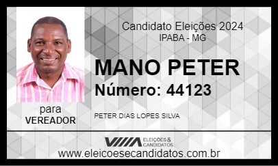 Candidato MANO PETER 2024 - IPABA - Eleições