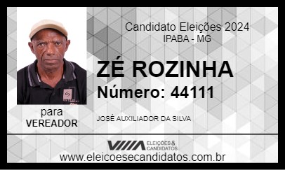 Candidato ZÉ ROZINHA 2024 - IPABA - Eleições