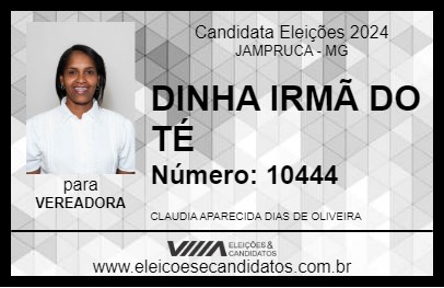 Candidato DINHA IRMÃ DO TÉ 2024 - JAMPRUCA - Eleições