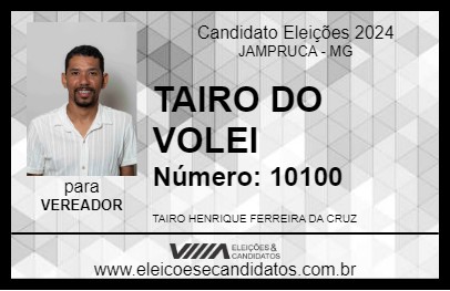 Candidato TAIRO DO VOLEI 2024 - JAMPRUCA - Eleições