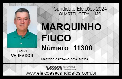 Candidato MARQUINHO FIUCO 2024 - QUARTEL GERAL - Eleições