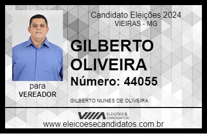 Candidato GILBERTO OLIVEIRA 2024 - VIEIRAS - Eleições