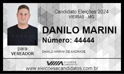 Candidato DANILO MARINI 2024 - VIEIRAS - Eleições