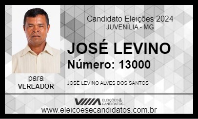 Candidato JOSÉ LEVINO 2024 - JUVENÍLIA - Eleições